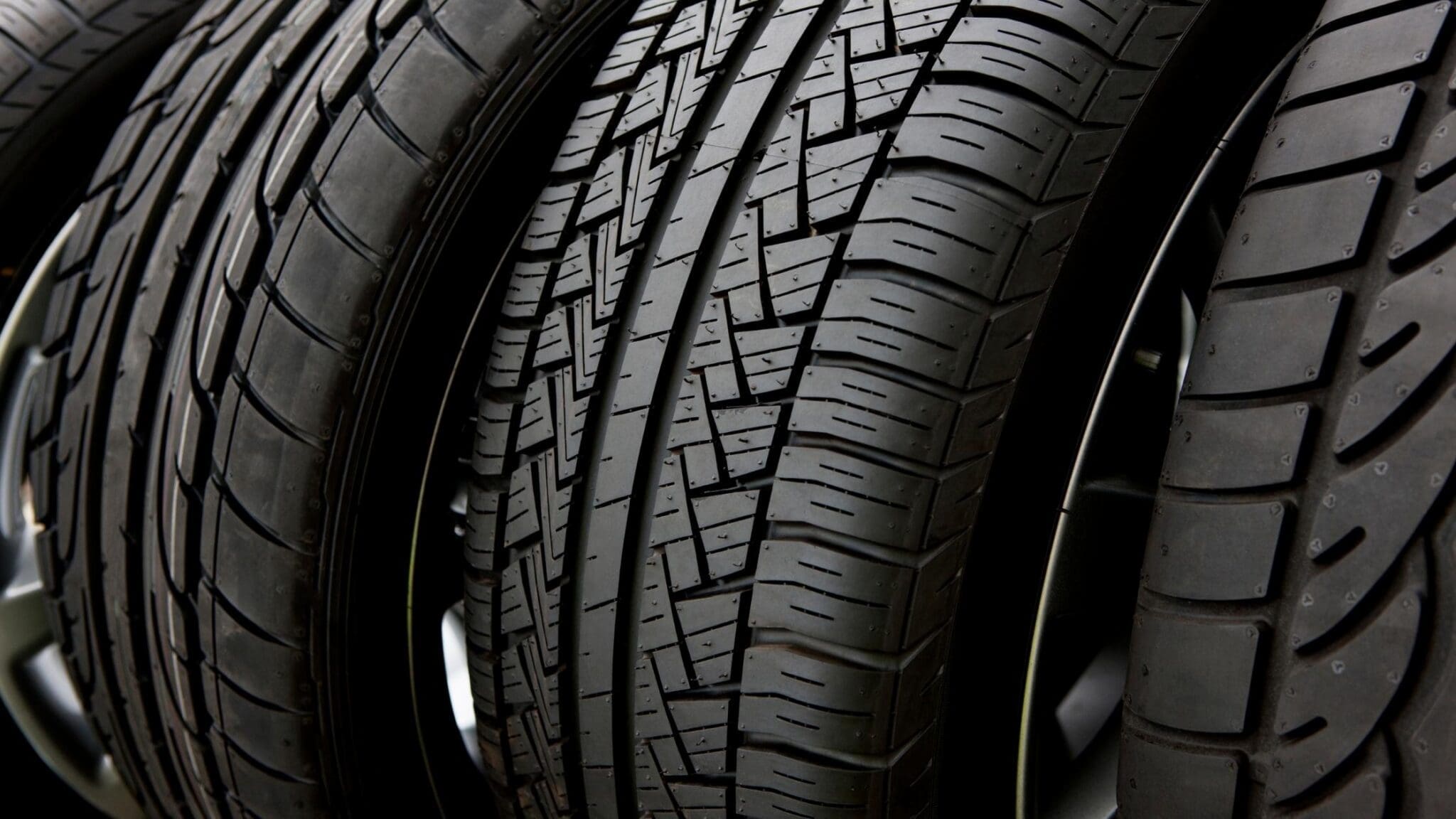 car tyres showing tread